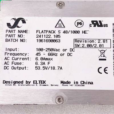 Original Eltek 241122.105 Rectifier Module Flatpack S 48/1000 HE