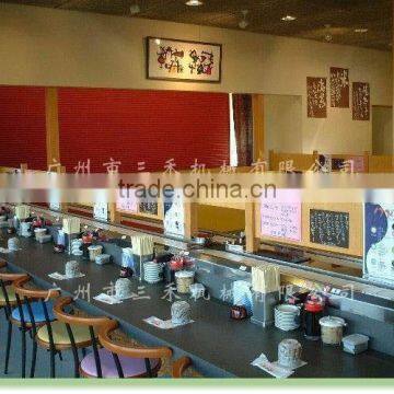 Food conveyor belt, sushi conveyor system