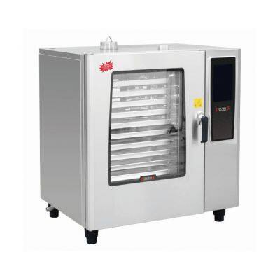 Multi-Function Liquid Crystal Display Gas Combi Oven with Steam and Convection Function