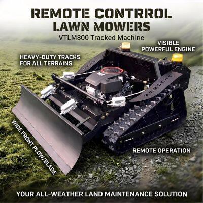 Vigorun VTLM800 Дистанционно-управляемая электрическая косилка, самоблокирующаяся косилка-ползун для безопасности на крутых склонах