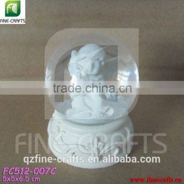 Polyresin angel sculpture religious water ball decoration