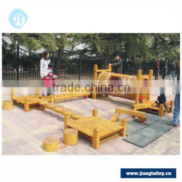 JT16-12401 Unique Designed Full Large Wooden Children Outdoor Playground Equipment photo-3
