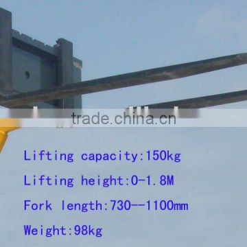 mini forklift loader with 1.8M lifting height