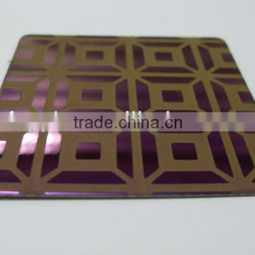 high-quality mirror surface etching 304 colored stainless steel sheet