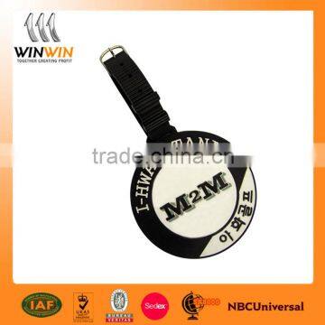 Custom Airplane loop strap soft pvc luggage tag