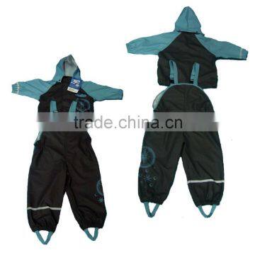 High Quality Kids Rain Pants And Cute PU Raincoat photo-2