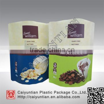 Logo printing customized high quality plastic snack food packaging for chocolate