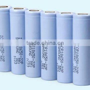 Rechargeable 18650 samsung battery / Samsung SDI ICR18650-22P cell / Original 3.6v 2200mah li-ion samsung battery