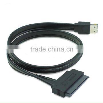 Power eSATA(esata+usb) 12V+5V to SATA 22pin cable,0.5m length eSATA to SATA