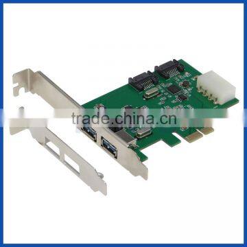 PCIE to SATA 3.0 USB3.0 combo card PCI Express USB 3.0 SATA III Host controller Adapter