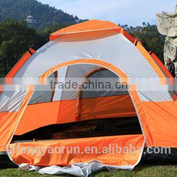 Outdoor camping tent polyester double layer tent for 3-4 persons