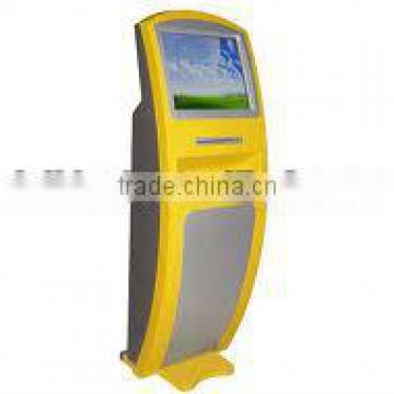 Touch information kiosk with printer