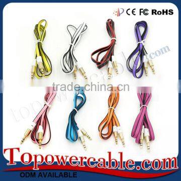 Factory Wholesale Price Long Thin 3.5mm Audio Auxiliary Car AUX Cables photo-3