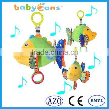 babyfans New Design Funny Soft Plush Toys Good Quality Baby Musical Hanging Toys