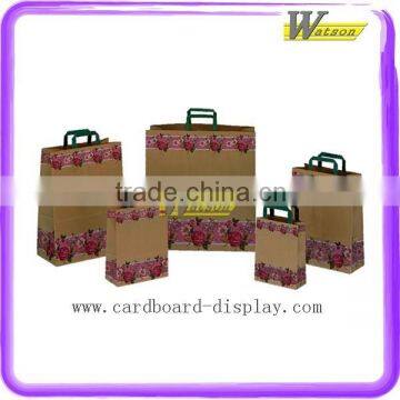 Recycled eco-friendly shopping bag clothes brown kraft paper bag with Handle