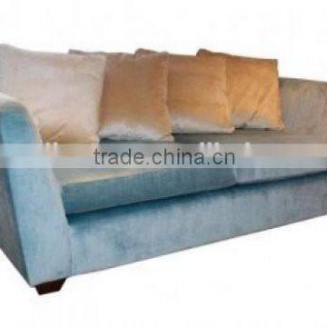 Two seat blue velvet hotel sofa XY3470