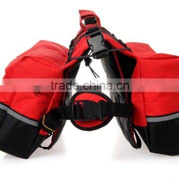 High-end Eco-friendly 1680D Polyester Dog Saddle Backpack Bag, Pet Travel Bag
