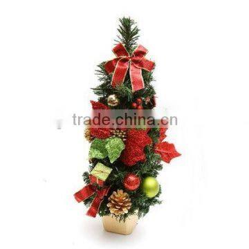 indoor colorful Mini table Christmas Trees pine cone home decoration