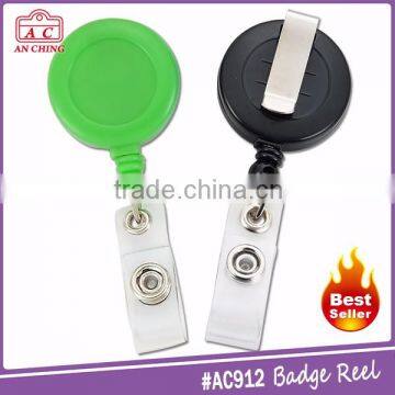 Mini Retractable Rectangle or Heart Shape Cable Reel Badge photo-3
