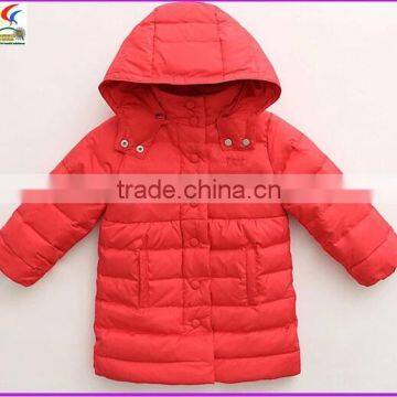 girls long polyester padding coat for winter