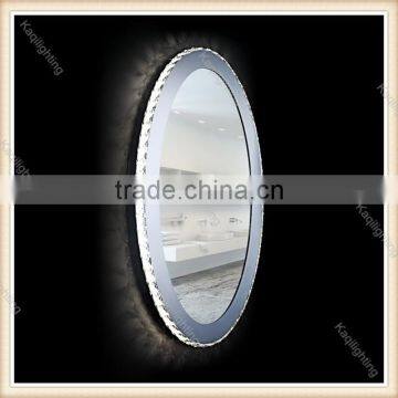 Contemporary chrome Crystal mirror wall lamp for bedroom