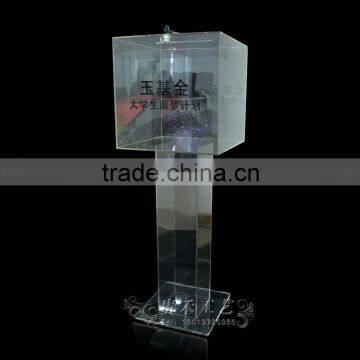 High Quality Transparent Acrylic Fund Box for Fund Raising photo-6