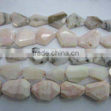 Pink opal natural faceted stone