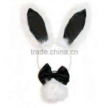 FANCY DRESS BUNNY GIRL SET KIT BLACK BUNNY GIRL THEME ACCESSORIES HEN PARTYH049