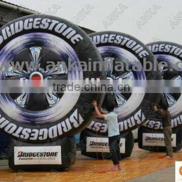 Advertising inflatable tire balloon (custom , factory price, coated nylon)