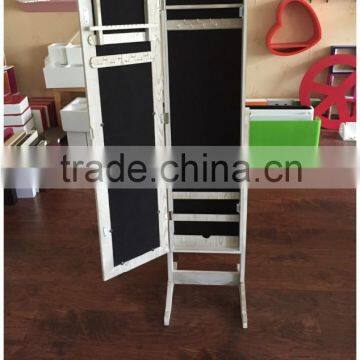 Wooden MDF frame mirror with jewelry box dressing mirror with jewelry box home furniture