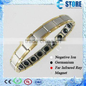 Gold Side Health Energy Bracelet Power Energy Bracelet with Germanium Stones