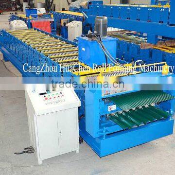 HC8-33-1010Automatic Double Layer Glazed Roof Tile Metal Roll Forming Machine