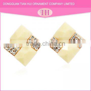 factory welcome custom design crystal zinc alloy fancy stud earring