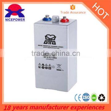 OPzV tubular GEL 2v OPzV battery 2v 500ah for solar system