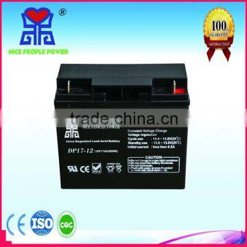 lift machine emergency energy battery 12V17AH rechargeable battery