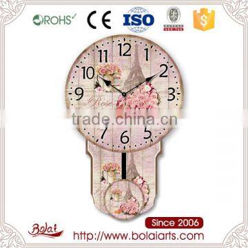 Heart shape roses and towel design pendulum cheap clock