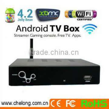 Dule Core Android TV Box DVB-S2 Media Center Player Support Wifi