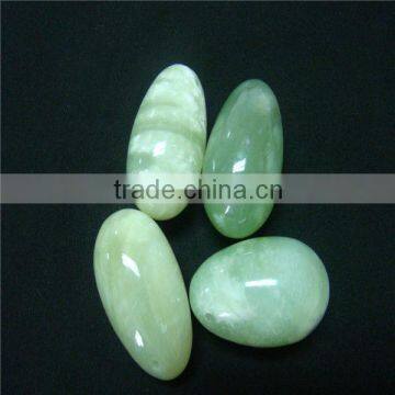 Natural gemstone Drilling Jade Vagina Eggs For Sale