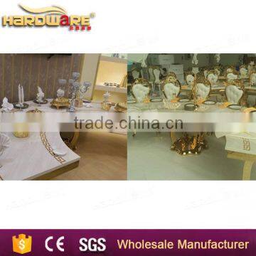 Dubai Banquet Stainless Steel Half Moon Mdf Top Wedding Dining Table Quality Choice photo-2