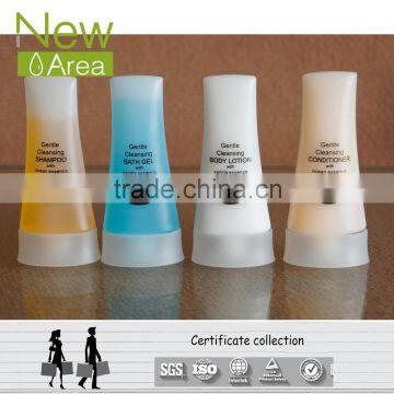 beautiful fashinable hotel body lotion headstand pe bottle