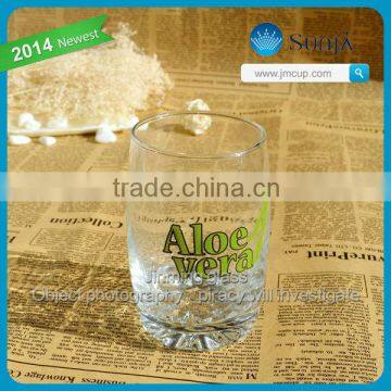 OEM Logo Glass tumebler special shape bottom Soda Mini glass cup Small volume soda glass tumbler cup