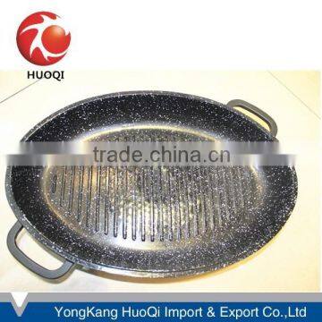 Die-casting aluminum non-stick oval grilled roaster