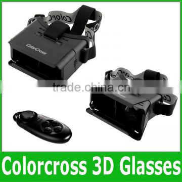 3D Colorcross VR Virtual Reality ABS Plastic Glasses Cardboard Oculus+Bluetooth Gamepad