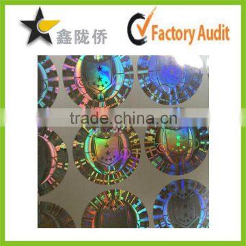 2014 Best price anti-Counterfeit sticker ,Holographic