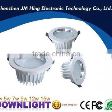 7W Recessed fitting COB down light with e27
