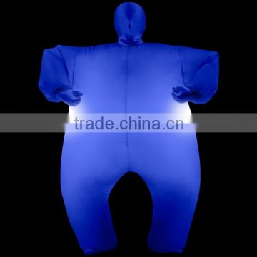 DJ-CO-148 Funny Adult Halloween Costume Inflatable Ghostbusters Stay Marshmallow Man led costume