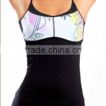 2015 New sexy girl fit sublimated front tank top