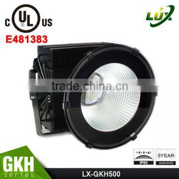 Copper Heatpipe Design Meanwell Driver 5 Years Warranty UL Approved #481383 Gymnasium Light 500W 110 Volt LED Flood Light