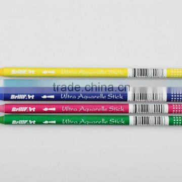 High Quality woodless water color stick,sets of 12/24/36/48/120 colors,solid aquarelle stick