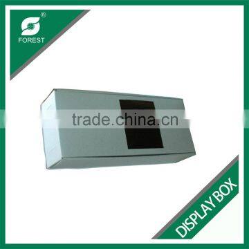 PLAIN WHITE CORRUGATED DISPLAY BOXES TWO BOTTLES VODKA WINE PACKING CARRIERS WITH PLASTIC HANDLE photo-6